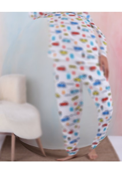 Araba Desen Erkek Garson Pijama Takımı