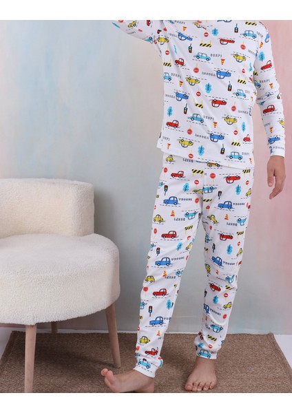 Araba Desen Erkek Garson Pijama Takımı indirimleri