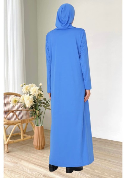 Fermuarlı Tek Parça Kaymaz Başörtülü Pratik Namaz Elbisesi indirimleri