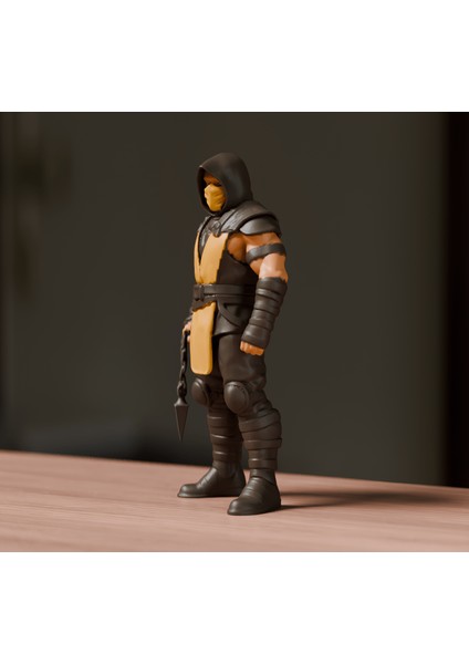 Mortal Kombat - Scorpion Boyalı Figür Biblo Hediyelik Figür 25 cm Büyük Boy fiyatları