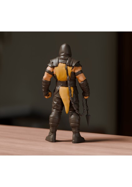 Mortal Kombat - Scorpion Boyalı Figür Biblo Hediyelik Figür 25 cm Büyük Boy modelleri