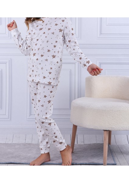 Yıldız Desen Kız Çocuk Fitilli Pıjama Takımı indirimleri