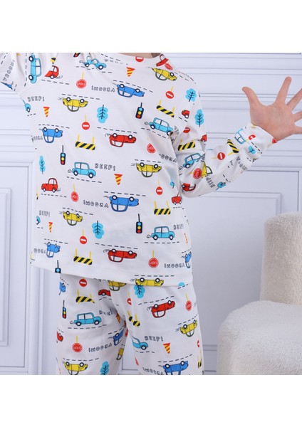 Araba Desen Erkek Çocuk Pijama Takımı fiyatları