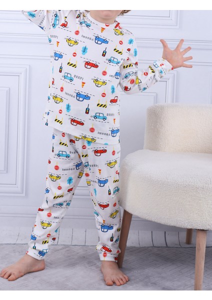 Araba Desen Erkek Çocuk Pijama Takımı fırsatları