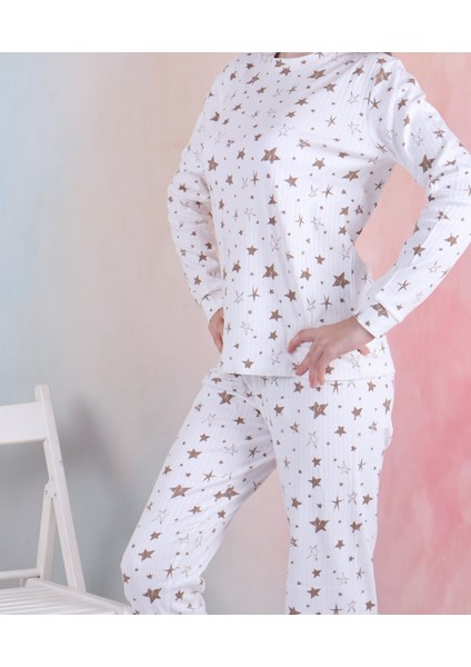Yıldız Desen Kız Garson Fitilli Pıjama Takımı indirimleri