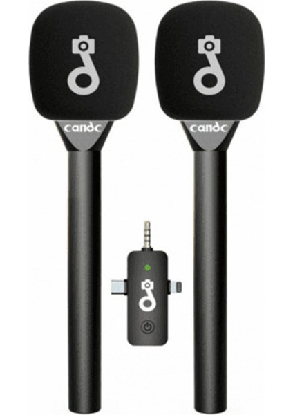 Çift Mikrofonlu Profosyonel Kablosuz Yüksek Kaliteli Ses Kaydı Röportaj Mikrofonu modelleri