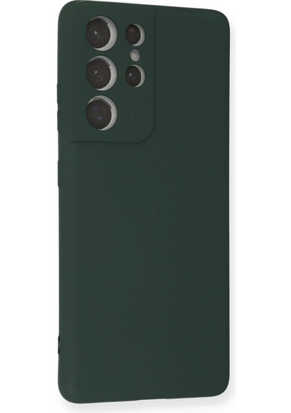 Samsung Galaxy S21 Ultra Kılıf Nano Içi Kadife Silikon - Koyu YEŞIL-(5796) - CHT3432-9549 fiyatları