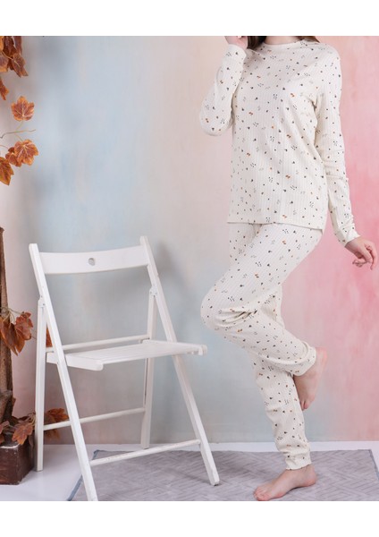 Çam Figürlü Kız Garson Fitilli Pijama Takımı indirimleri