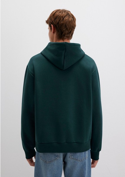 M Logo Baskılı Kapüşonlu Yeşil Sweatshirt 0S10106-81570 indirimleri