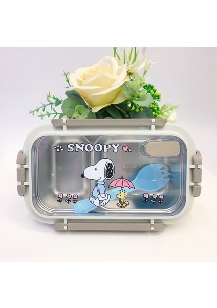 Sevimli Köpek Snoopy Çizgi Film Karakterli Taşınabilir Paslanmaz Çelik Öğrenci Yalıtımlı Beslenme Kutusu 750 ml (Yurt Dışından)