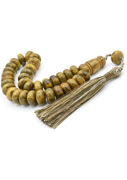 Zeyn Usta Işi Basık Model Yeşil Katalin Tesbih 011 modelleri