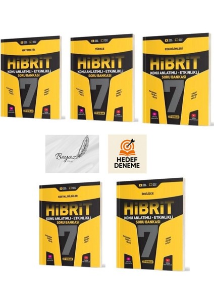 Hız 7.sınıf Hibrit Matematik Türkçe Fen Sosyal Ingilizce Soru Bankası Hedef Deneme