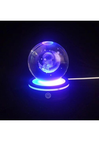 Populermarketim - Renk Değiştiren Yeni Nesil USB&039LI Dönen Cam Küre