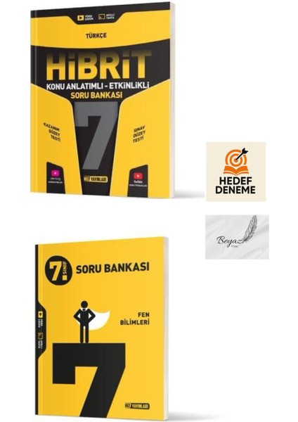 Hız 7.sınıf Hibrit Türkçe Konu Anlatımlı Soru Fen Soru Bankası Hedef Deneme