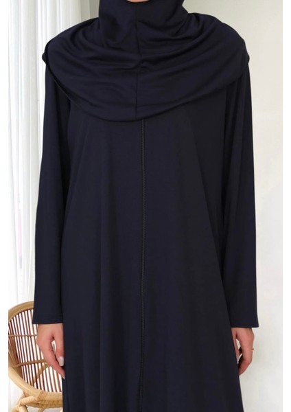 Fermuarlı Tek Parça Kaymaz Başörtülü Pratik Namaz Elbisesi indirimleri