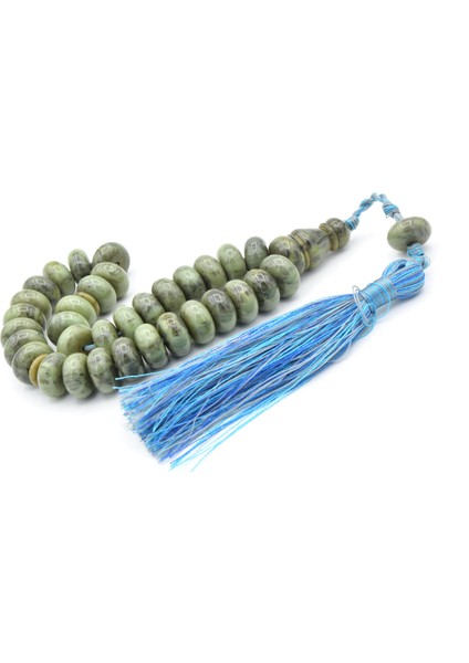 Zeyn Usta Işi Basık Model Gri Mavi Katalin Tesbih 005 modelleri