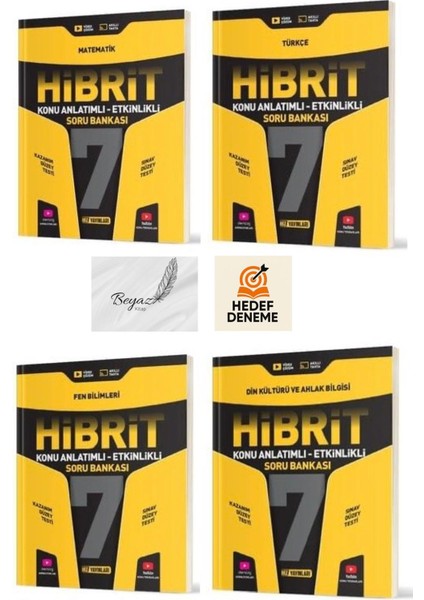 Hız 7.sınıf Hibrit Matematik Türkçe Fen Din Kültürü Soru Bankası Hedef Deneme