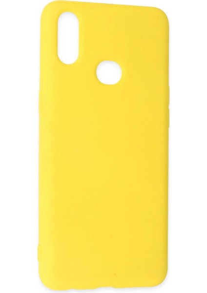 Samsung Galaxy A10S Kılıf Nano Içi Kadife Silikon - SARI-(5796) - CHT8988-8142 modelleri