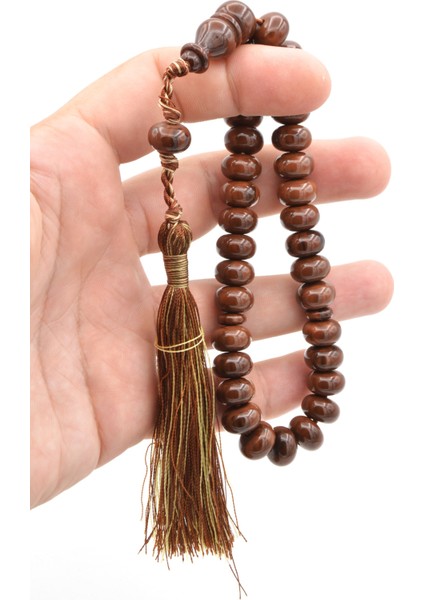 Zeyn Usta Işi Basık Model Kahverengi Katalin Tesbih 006 fırsatları