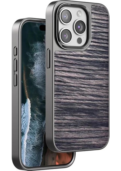 iPhone 14 Pro Max Wave Kapak - KAHVERENGI-(5796) - CHT6178-7829