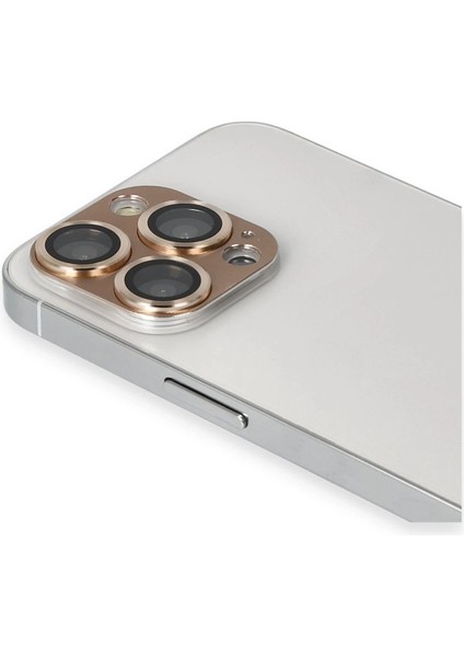 iPhone 13 Pro Max Pers Alüminyum Kamera Lens - GOLD-(5796) - CHT4842-4752