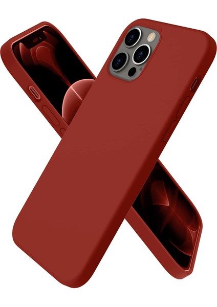 iPhone 12 Pro Kılıf First Silikon - BORDO-(5796) - CHT4044-4607