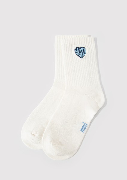 Mavi Detaylı Soket Çorap 1912721-70053