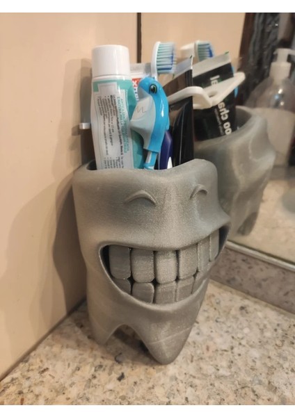 Yeni Gülümseyen Diş Fırçası ve Diş Macunu Tutucusu T4595519