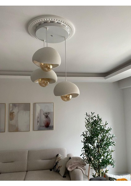 3 Lü Sarkıt Avize Rustik E27 Modern Avize Bohem Beton Görünüm fiyatları
