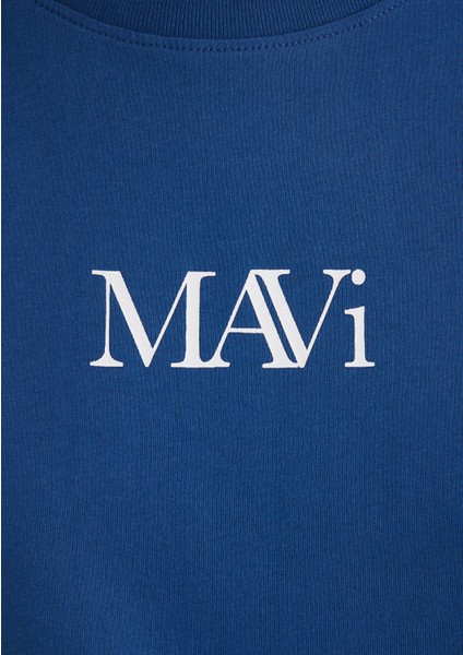 Mavi Logo Baskılı Lacivert Tişört 1611594-82625
