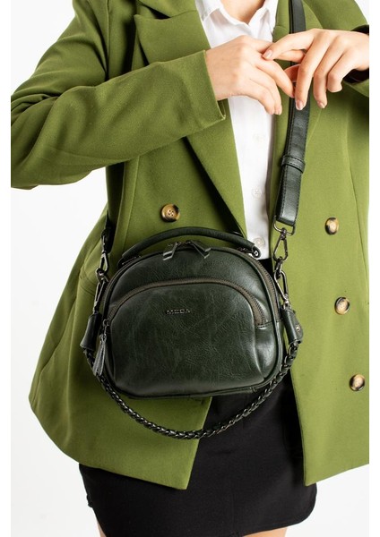 Kadın Postacı Çanta 20*16 cm Çapraz Askılı Omuz Çantası Suni Deri Mega Çanta Zincir Detaylı