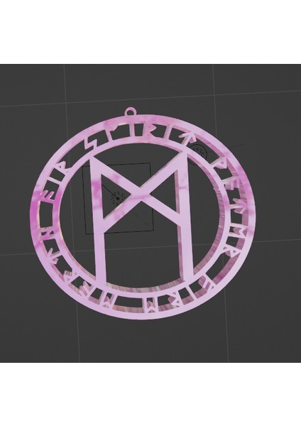 Yeni Mannaz Rune Anahtarlik T6005344