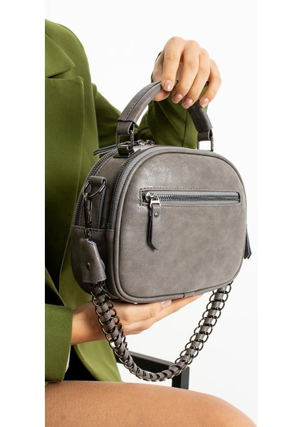 Kadın Postacı Çanta 20*16 cm Çapraz Askılı Omuz Çantası Suni Deri Mega Çanta Zincir Detaylı fırsatları