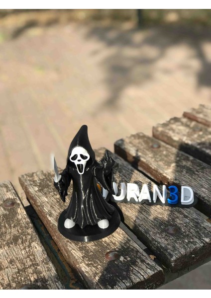 Ghostface Figür – 15 cm Renkli 3D Baskı Dekoratif Obje