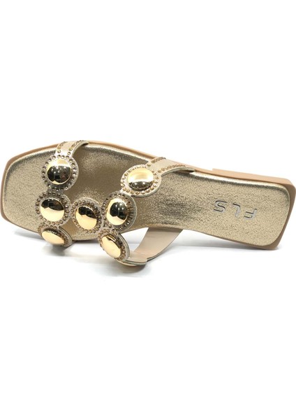 Feles Ince Taban Taş Detaylı Kadın Terlik fırsatları