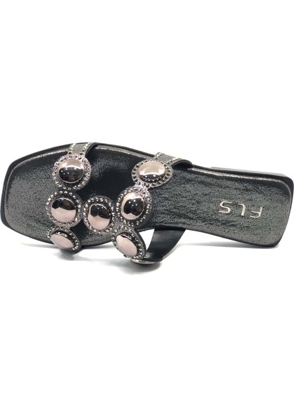 Feles Ince Taban Taş Detaylı Kadın Terlik fiyatları