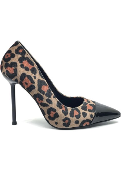 Feles Ince Topuklu Leopar Desenli Stiletto Kadın Ayakkabı fiyatları