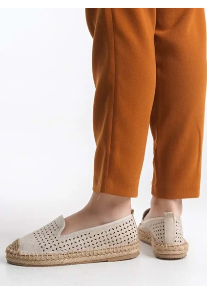 Feles Taş Detaylı Espadril Kadın Babet Ayakkabı modelleri