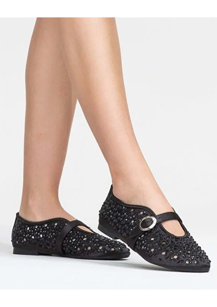 Feles Delik Taş Detaylı Kadın Babet Ayakkabı fiyatları