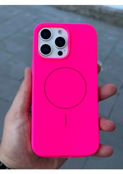 iPhone 16 Pro Kılıf Magsafe Wireless Kablosuz Şarj Pürüssüz Yumuşak Içi Kadife Süet Neon Renkli modelleri