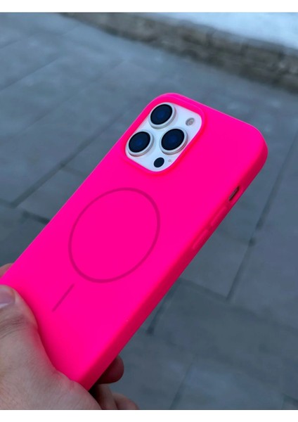 iPhone 16 Pro Kılıf Magsafe Wireless Kablosuz Şarj Pürüssüz Yumuşak Içi Kadife Süet Neon Renkli fırsatları