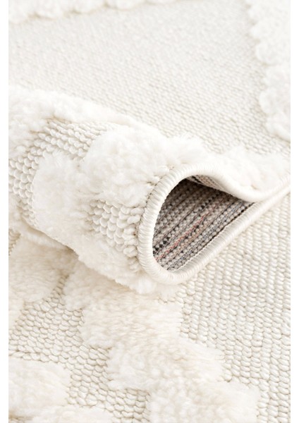 Beyaz Bukleli Yumuşak Peluş Shaggy Dokuma Çocuk Odası Oturma Odası Salon Mutfak Halısı indirimleri