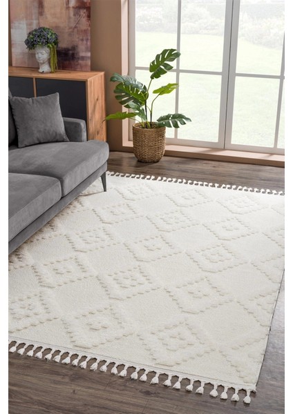 Beyaz Bukleli Yumuşak Peluş Shaggy Dokuma Çocuk Odası Oturma Odası Salon Mutfak Halısı fiyatları