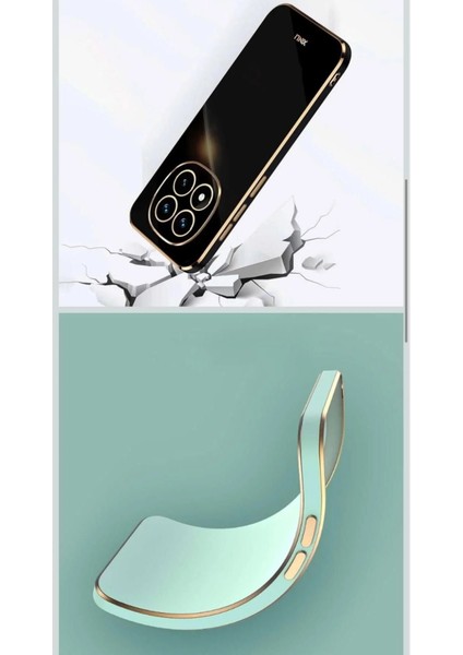 Samsung Galaxy S24 Fe Kılıf Yumuşak Renkli Kenarlar Altın Sarı Yaldızlı + 9h Ekran Koruyucu Kırılmaz fırsatları