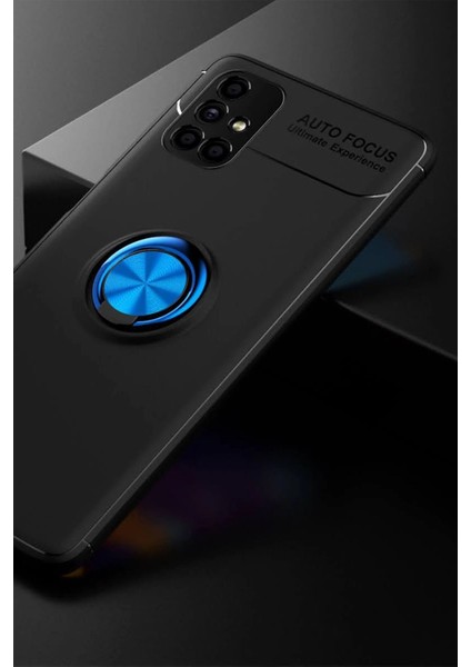 Samsung Galaxy M51 Kılıf Range Yüzüklü Silikon - SIYAH-MAVI-(5796) - CHT4588-4658 fiyatları