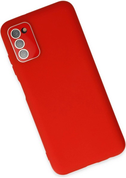 Samsung Galaxy A03S Kılıf Lansman Glass Kapak - KIRMIZI-(5796) - CHT1837-4279 modelleri