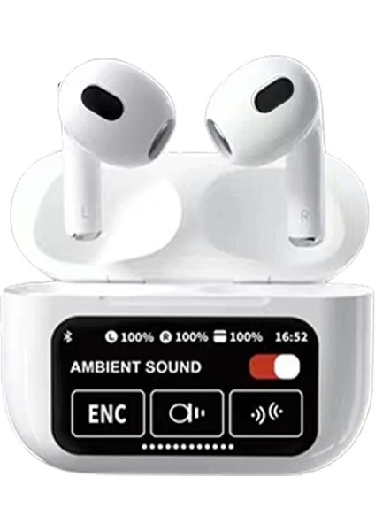 A10 Pro Aktif Gürültü Engelleyici Özellikli Dijital Ekranlı Airpods Bluetooth K - CHT7894-6245