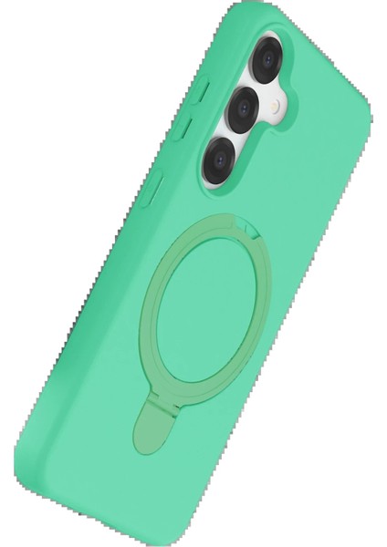 Samsung Galaxy S25 Regal Magsafe Standlı Kapak - YEŞIL-(5796) - CHT5774-9878 modelleri