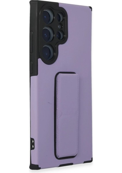 Samsung Galaxy S23 Ultra Kılıf Mega Standlı Silikon - LILA-(5796) - CHT6202-3467 fiyatları