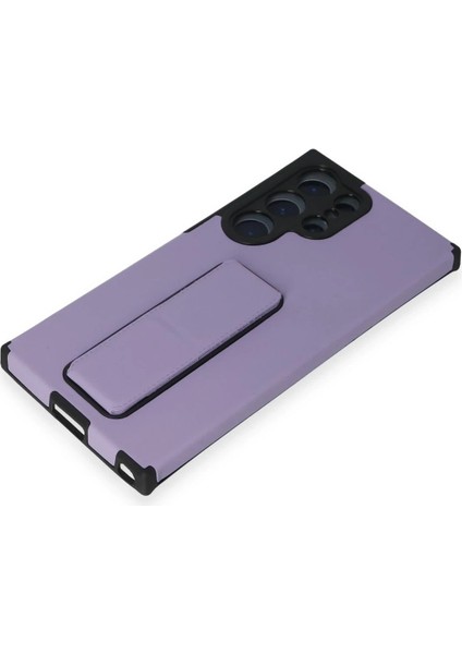 Samsung Galaxy S23 Ultra Kılıf Mega Standlı Silikon - LILA-(5796) - CHT6202-3467 fırsatları